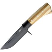 Camillus 18538 Hunter Fixed Stainless Blade Knife with Two Tone Bamboo Handles