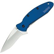 Kershaw 1620NB Scallion Assisted Opening Recurve Blade Knife with Shop Coat Blue 6061-T6 Anodized Aluminum Handles