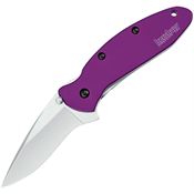 Kershaw 1620PUR Scallion Assisted Opening Recurve Bead Blast Finish Blade Knife with 6061-T6 Anodized Aluminum Handles