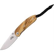Lion Steel 210UL Mini Olive Wood Linerlock Folding Pocket Knife