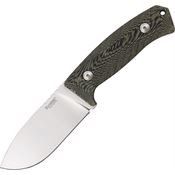 Lion Steel 3MI Hunter Fixed Niolox Steel Wide Design Blade Knife with Grooved Gray/Black Micarta Handles
