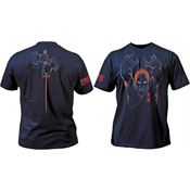 Cold Steel TH3 Samurai T-Shirt XL with 100% Black Cotton Construction