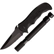 Lansky 9782 Tactical Pack Part Serrated Linerlock Folding Pocket Knife