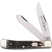 Boker 112525AB Trapper Folding Pocket Knife with Appaloosa Bone Handle