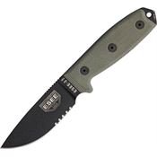 ESEE 3MILSB Model 3MIL Part Serrated Fixed Blade Knife