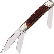 Katz CLSB Stockman Clip Blade Folding Pocket Knife with Brown Jigged Bone Handle