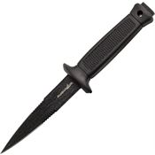 China Made 4234 Mini Dagger Fixed Dagger Black Textured Coating Blade Knife with Black Textured Rubberized Handle