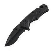 Humvee KTR15 Tactical Recon Rescue Part Serrated Linerlock Folding Pocket Knife