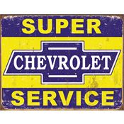 Tin Sign 1355 Tin Sign Super Chevy Service