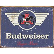 Tin Sign 1383 Tin Sign Budweiser 1936 Weathered