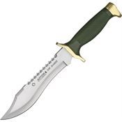 Aitor 16009 Oso Blanco Stainless Clip Point Fixed Blade Knife with Green Textured Polymer Handle