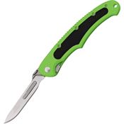 Havalon 60ABOLTGX Piranta-Bolt Quik-Change Linerlock Folding Pocket Knife with Shock Green ABS Plastic Handles