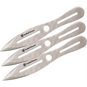 Smith & Wesson TK10CP Throwing Fixed Blade Knife with Stainless and DrilLED Hole Construction - 3 Piece Set