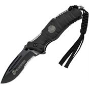 USMC 1020BK Reaper Manual Part Serrated Spear Point Linerlock Folding Pocket Knife