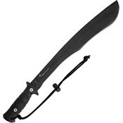 Wild Steer SWT Wild Tiger Machete Stainless with Grooved Black Kraton Handle