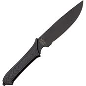 Mission 1701 MPT-A2 Black Powder Coat Finish Blade Knife with Black Aluminum Handle