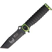 MTech A820GN Skull Tanto Assisted Opening Part Serrated Tanto Point Linerlock Folding Pocket Knife