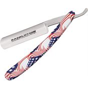 Simba Tec Razolution Straight Razors 88113 Razolution Straight Razor with Red, white and Blue Stars and Stripes Composition Handle