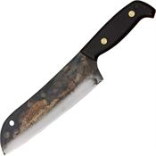 Svord Peasant SKU Santoku Fixed Carbon Tool Steel Blade Knife with Molded Black Polycarbonate Handle