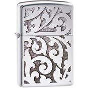 Zippo 28530 Zippo Filigree with High Polish Chrome Finish