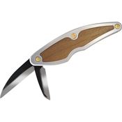 Flexcut XJKN88 Whittling Jack Knife with Silver Aluminum Handle with Wood Inlay