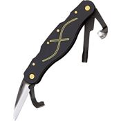 Flexcut XJKN89 Pocket Jack for Carving Knife with Black Aluminum Handle with Gold Etch