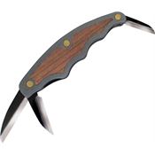 Flexcut XJKN95 Tri-Jack Pro Knife with Black Aluminum Handle with Cherry Wood Inlay