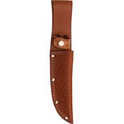 Sheath 1134 Straight Knife with Brown Basketweave Leather Construction
