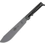 TOPS MAC170 Machete Carbon Steel Blade with Black Linen Micarta Handle