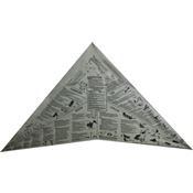 Survival Metrics HST Triangular Head for Survival Bandana with 100% Gray Polyester Construction