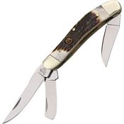 Hen & Rooster 283DS Sowbelly Stag Stainless Folding Pocket Knife with Deer Stag Handle