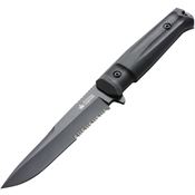 Kizylar 0003 Alpha Tactical Echelon Series Fixed Black Titanium Finish Blade Knife with Black Kraton Handles