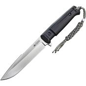 Kizylar 0209 Delta Tactical Echelon Series Fixed Satin Finish Broad Tip Blade Knife with Black Kraton Handles