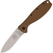 ESEE KR1CB Zancudo Framelock Folding Pocket Knife with Stonewash Finish Stainless Back Handle