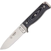 Cudeman 120M Mt5 Survival Fixed Drop Point Blade Knife with Contoured Black Micarta Handles