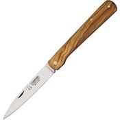 Cudeman 408L Vendetta Stiletto Folder Steel Folding Pocket Knife with Olive Wood Handle