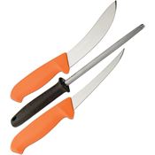 Mora 13860 10 1/2 Inch Hunting Fixed Blade Knife Set with Blaze Orange Handle