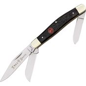 Boker 110739 Stockman Red Shield Series Folding Pocket Knife with Black Jigged Synthetic Handle