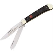 Boker 110740 Trapper Red Shield Series Folding Pocket Knife with Black Jigged Synthetic Handle