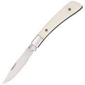 Kizer 0165 Gent Folder Polished Finish Folding Pocket Knife with White Smooth Bone Handle