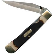 Schrade H294OT Old Timer Clip Point Linerlock Folding Pocket Knife with Brown Sawcut Bone Handles