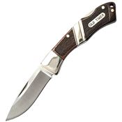 Schrade H28OT Old Timer Mountain Beaver Jr. Lockback Folding Pocket Knife with Checkered Brown Wood Handles