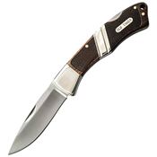 Schrade H29OT Old Timer Mountain Beaver Sr. Lockback Folding Pocket Knife with Checkered Brown Wood Handles