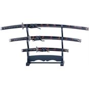 China Made 256 36 7/8 Inch Three Piece Sword Set with Black Composition Handle