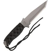 Mission 1001 MTK-TI Standard Edge Tanto Blade Knife with Skeletonized Handle with Black Cord Wrap