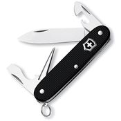 Swiss Army 0820123RX1 Pioneer Folding Pocket Knife with Black Ribbed Alox Handle