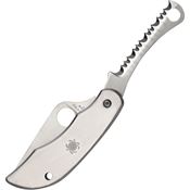 Spyderco 176PS ClipiTool Serrated Blade Folding Pocket Knife with Stainless Handle