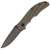 Black Savage 200 Assisted Opening Linerlock Folding Pocket Knife with Grooved Brown G-10 Handles