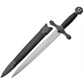 China Made 211166 Celtic Stainless Dagger Fixed Blade Knife with Black Metal Handle