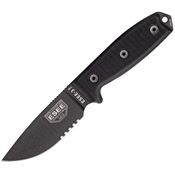 ESEE 3ILSK Model 3 Black G-10 Serrated Fixed Blade Knife